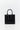 Black leather structured mini tote