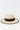 Natural straw hat with black band