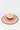 Natural straw hat with fuchsia striped band