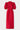 Red satin puff sleeve long dress