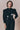 Black virgin wool jacket with puff sleeves and floral embroidery