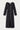 Black long-sleeve dress with refined button details
