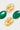 Dark green oval knot earrings