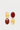 Red oval knot earrings