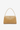 Warm sand leather shoulder bag with croc-embossed finish and drop-shaped detail